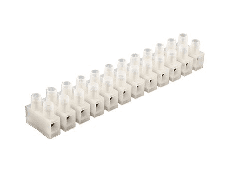 12-Position Terminal Block, 2.5mm² / 6A, PA66 Housing with Zinc-Copper Alloy Contacts