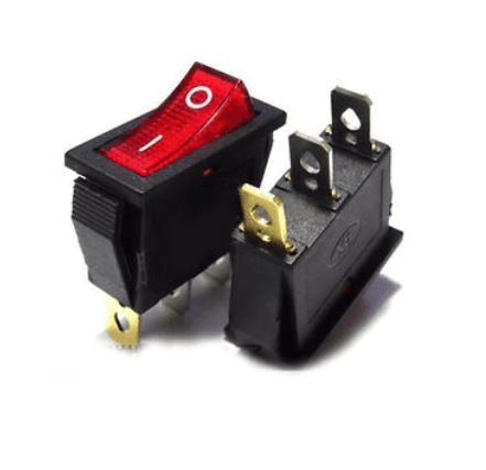 Discontinued Item- Illuminated retangular seesaw switch On Off15A250VAC 3P