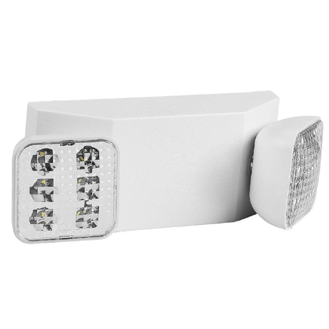 Dual-Head Emergency Light, 245 lm, 90-Minute Battery Backup, 120/277 VAC