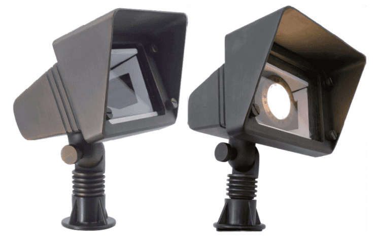 Landscape Flood Light, G4/MR16, 50 W Max, IP65, 12 V Low Voltage, Antique Bronze Finish