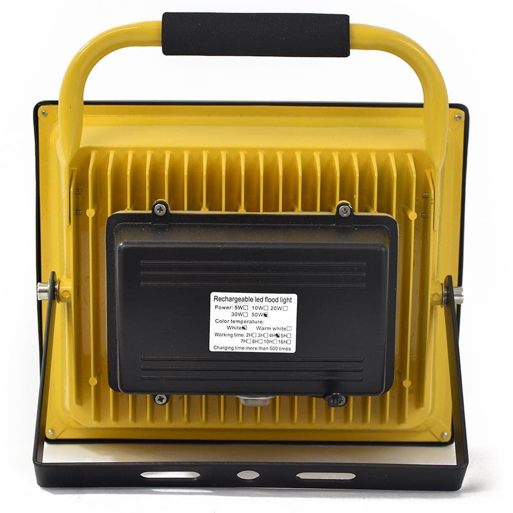 50W Rechargeable LED Flood Light, 120° Beam Angle, IP54 Battery Powered