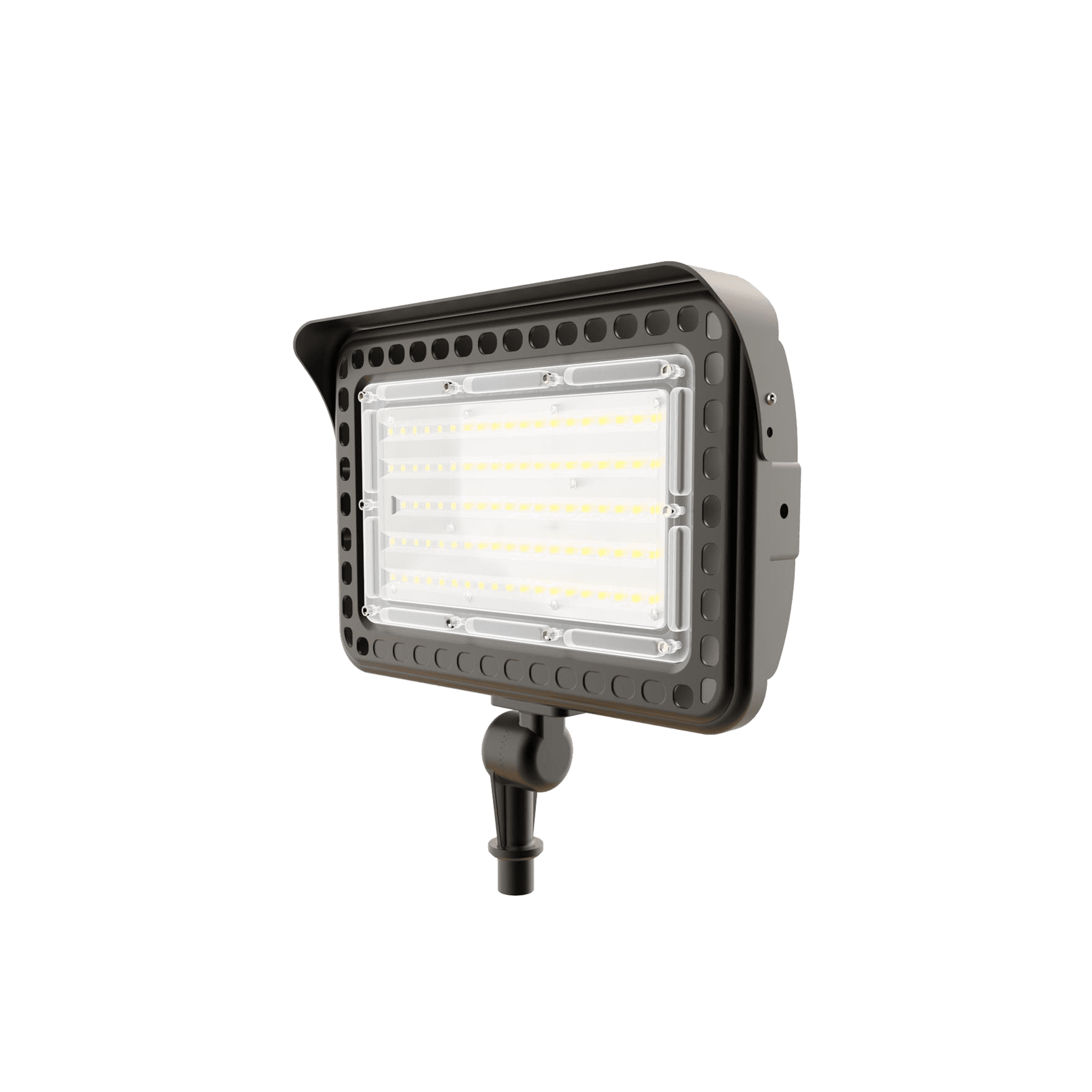 Knuckle Mount LED Flood Light, 100W, 5000K, Dusk-to-Dawn Photocell, IP66