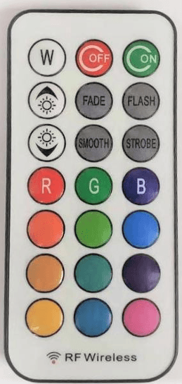 Wireless Remote Control for BK Series RGB Flood Lights, Color and Brightness Control, 1-Year Warranty