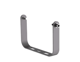 U Bracket Flood Light Mounting Accessory, Galvanized SGCC Steel, 212.5 x 105 x 22 mm
