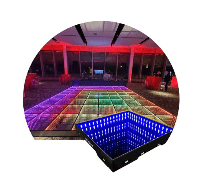 RGBW LED Dance Floor Module, 15W IP55, 610 x 410 mm Magnetic Tile