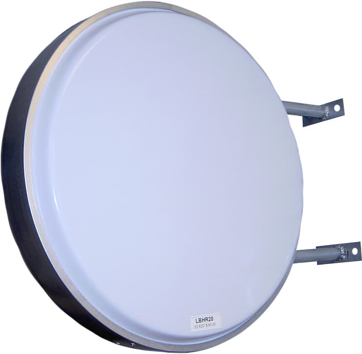 Round LED Light Box, 20" Diameter, Ceiling or Wall Mount, Silver Finish