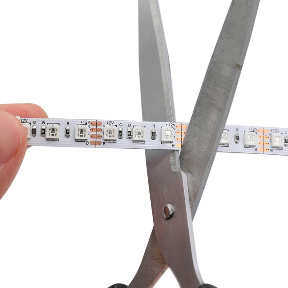 SMD3838 RGB LED Strip Light, 12V DC, 120 LEDs/m, 8mm Wide, Color Changing