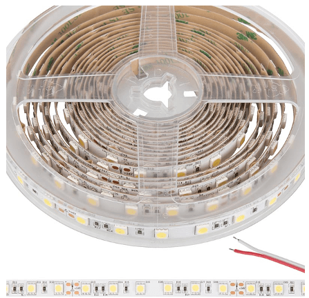UL Series 50N LED Tape Light, 500lm/ft, 6000K, 24VDC, 16ft, CRI>80, 72W/roll, 10mm PCB, 2 yr warranty, 1200lm/m