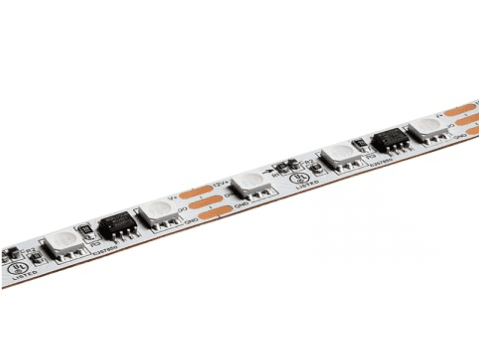 Digital SPI RGB LED Strip Light, SM16703 IC, 60 LEDs/m, 14.4W/m, 12V DC, IP20, 5M Roll