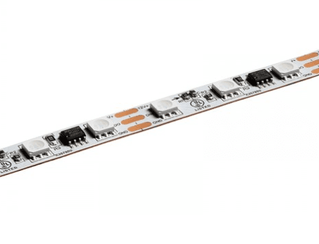 Digital SPI RGB LED Strip Light, 24V DC, 60 LEDs/m, 14.4W/m, IP20, SM16703
