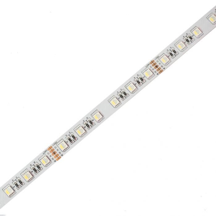 RGB+White 3000K LED Strip, 12V, 14.4W/m, 60 LEDs/m, IP20, UL Listed, 5m Roll