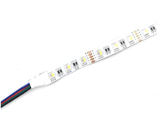 Discontinued Item- UL Listed Indoor 4 in 1 LED strip 24VDC 14.4w m 60pcs leds RGB+White 6000K (W)12mmx(L)5m with adhesive