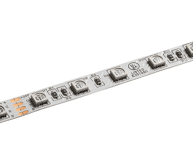 RGB LED Strip Light, SMD5050, 96 LEDs/m, 16W/m, IP20, 24VDC