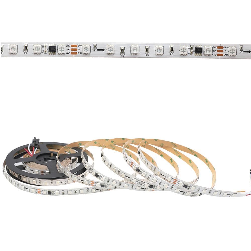 UL Listed IP65 LED Strip Light, 3000K 24VDC, 14.4W/m, 1200lm/m, 60 5050 SMD/m