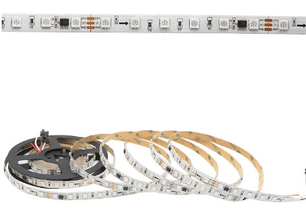 Digital RGB LED Strip Light, DC 24V, 60 LEDs/m, IP67, 20M Roll