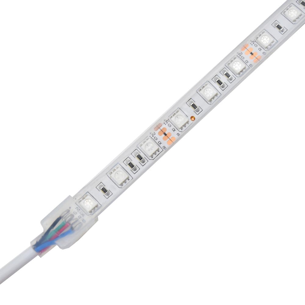 RGB LED Strip Light, IP65 Waterproof, SMD5050, 60 LEDs/m, 24VDC, 10 Meter Roll