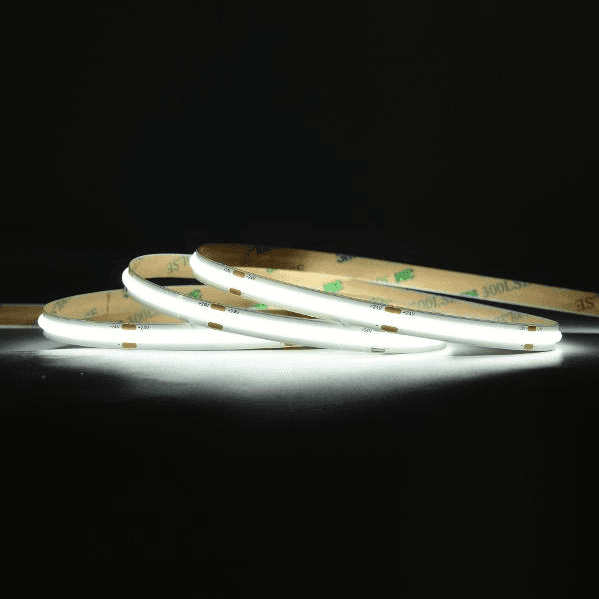 COB Series LED Strip Light, UL Listed, 8mm PCB, 480-chips/m, DC 24V, 9W/m, 5m/roll, IP33 non-waterproof, 6000K, CRI >90, 100lm/w, 3 Year Warranty