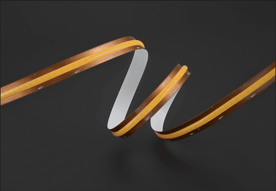 PoliLED COB LED Strip Light FreeCut 8mm PCB 528-leds/m 10W/m 100 LM/W 5m/roll 3K IP20 CRI90 3 Year Warranty UL Listed