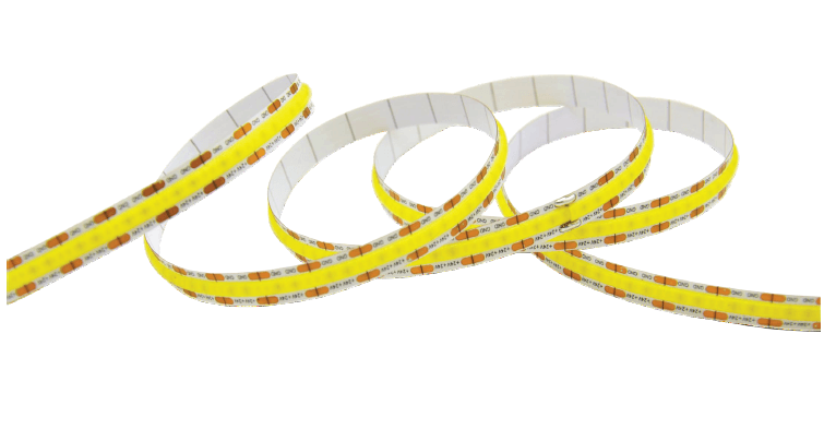 COB Series LED Strip Light, Small Cut every 11.36mm, 8mm PCB, 528-leds/m, 10W/m, 5m/roll, 4000K, IP20, CRI>90, 3 Year Warranty, UL Listed