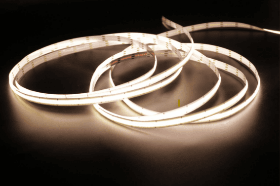 COB Series LED Strip Light, 10mm PCB, 24VDC, 640-leds/m, 14W/m, 5m/roll, IP20, 2700K-6500K CCT, 100lm/w, 6500K CRI90, 3 Year Warranty, UL Listed