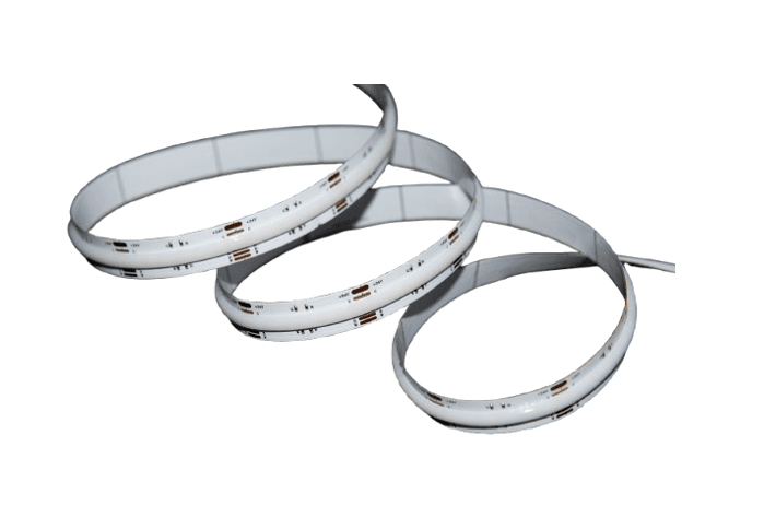 RGBW COB LED Strip Light, 3000K CRI90, 840 LEDs/m, 14W/m, DC24V, IP20