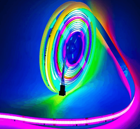 Waterproof COB Series LED Strip Light, Long Running SPI RGB, 12mm PCB, 630-leds/m, Cut every 1000mm, 13W/m, 10m/roll, RGB, IP65, CRI>90, 3 Year Warranty, UL Listed