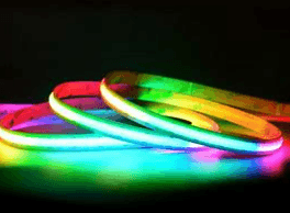 SPI COB RGB LED Strip Light, WS2811 DC24V, 12mm PCB, IP65, 5M 18W/M
