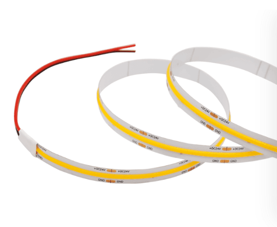 Waterproof COB Series LED Strip Light, Long Running, 10mm PCB, 360-leds/m, Cut every 50mm, 8W/m, 20m/roll, 3000K, IP65, CRI>90, 3 Year Warranty, UL Listed