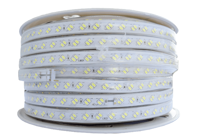 12mm 2835 Series Rope Light, 17*7.5mm, 50m/roll, 110VAC, 6000K, 9W/meter, 22lm/chip, 120 chip/meter, IP67, 1 yr warranty, PVC coating, sold by meter