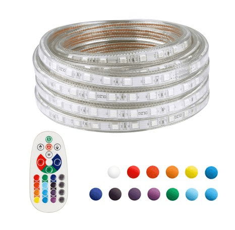 High-Voltage Flexible LED Rope Light, SMD5050 RGB, 60 LEDs/m, 14 W/m, IP67