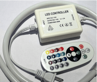 RGB RF Remote Controller for 110V Oval Neon Rope Light, 50,000h LED Life