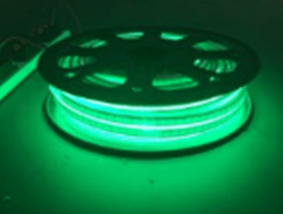 10mm Silicone LED Neon Rope Light, Green, 12VDC, 8.5W/m, IP67, 20m Roll