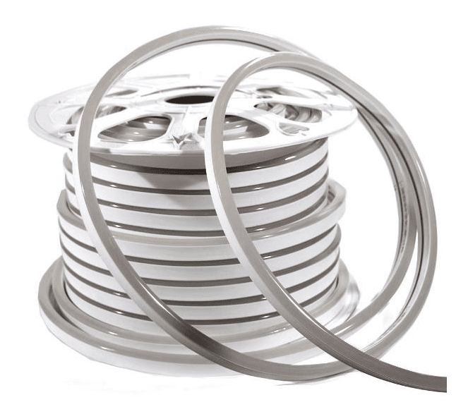 Flexible LED Neon Strip, White 5000K, 8W/yd, 120V, IP65, 50-Yard Roll
