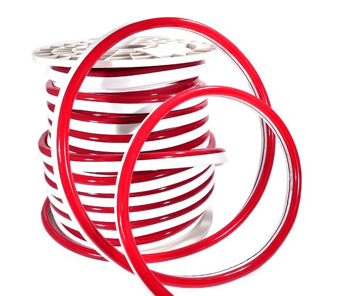 15mm LED Neon Flex, Red 625nm, 8W/m, 120VAC, IP65, 50m Roll