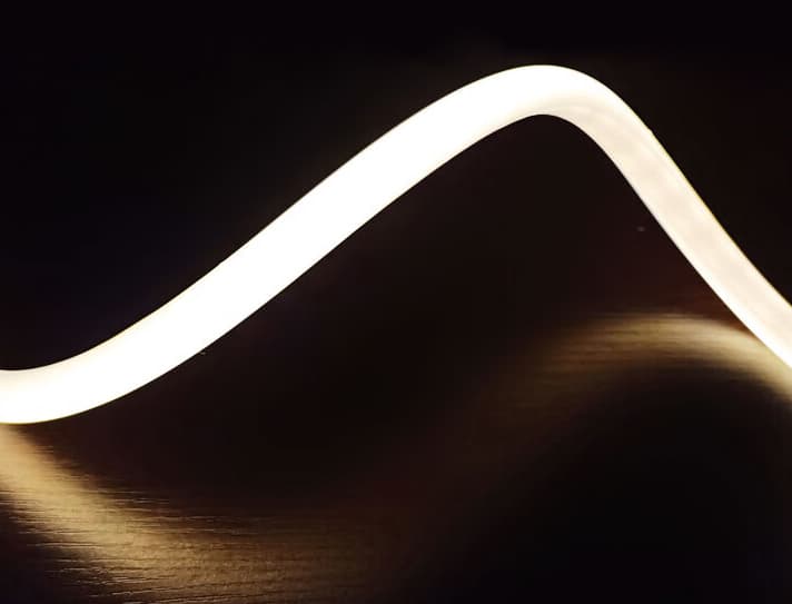 360° Neon Flex Tube Light, 24V DC, 3000K, 14W/m, R25mm, 1m Roll
