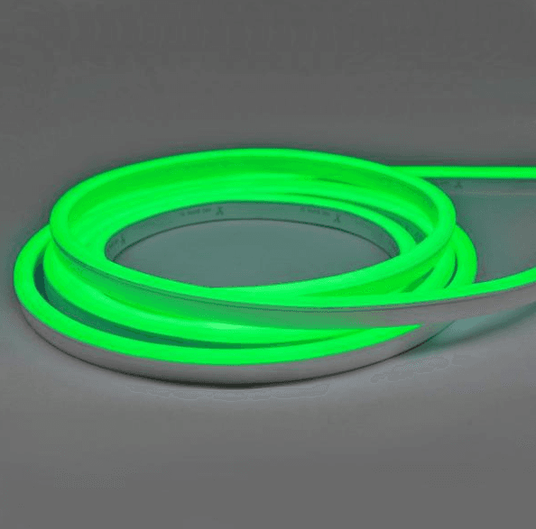 6mm LED Neon Rope Light, Green, 12V DC, 8W/m, IP67, 5m Roll