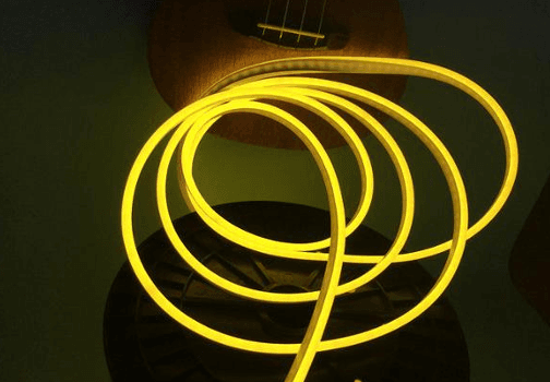 6mm LED Neon Rope Light, Lemon Yellow, 12VDC, 8W/m, IP67, 30m Roll