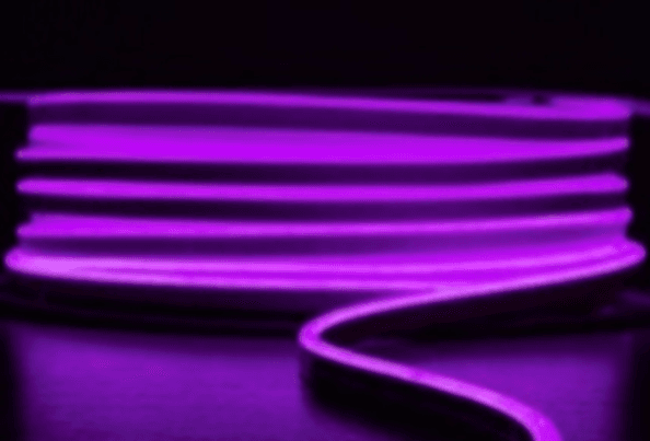 6mm LED Neon Rope Light, Purple, 12VDC, 8W/m, IP67, 30m Roll