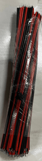 Pre-Soldered Lead Cables for M-N6 Neon Flex, 6-Inch Red & Black Pair