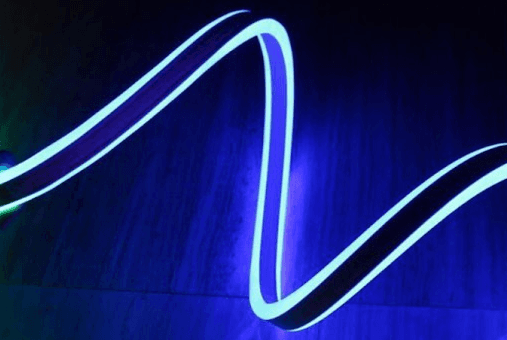 8cm LED Neon Flex Roll, Blue 465nm, 6W/m, 120VAC, IP65 Outdoor