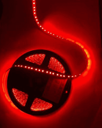 Red Bendable LED Neon Strip, SMD2835, 120 LEDs/m, 8W/m, IP20, 10m Roll