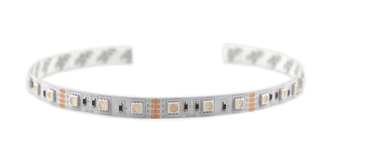 Discontinued Item- LED Strip +12V B R G 16in 40cm IP20 5.76 watts 24 LEDs strip with connectors RGB