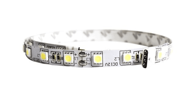 Discontinued Item- LED Strip WHITE 24in 0.6m IP20 8.64 watts 36 leds strip w connectors