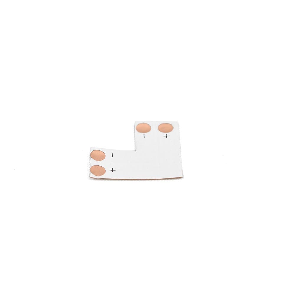 L-Corner 2-Conductor Connector for 10mm LED Strip PC Board