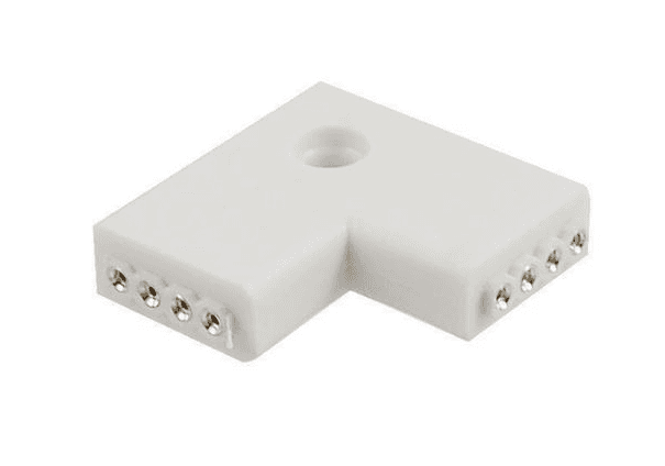 4Pin 10mm Female 3528/2835 RGB LED Strip Light Adapter (L Shape)