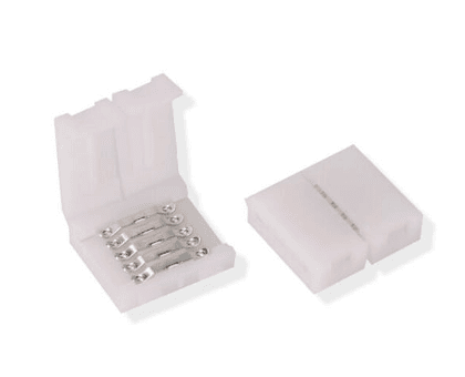 White Connector 2 Condcuts, 8mm PC Board