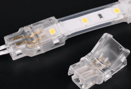 Wire-to-PCB Connector for Outdoor Single-Color 10mm LED Strip, 18–20 AWG, IP65, 5-Pack