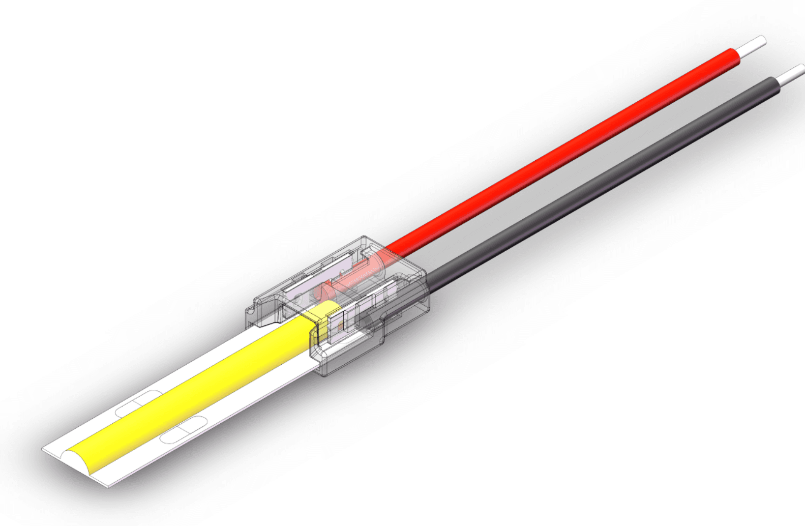 Connector for IP20 8mm cob strip,one side with cable (L)6" 5 Pcs/bag