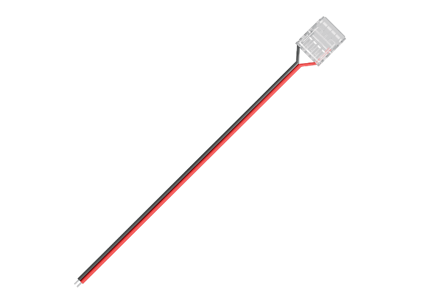 Connector for High Density SMD or COB IP20 Strip to Power 150mm 22AWG PVC Black- Red 10mm 2 pin, DC3V~24V / 3.5A 5 Pcs/Bag