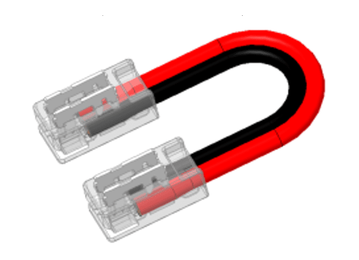 Strip-to-Strip Double Connector, 2-Pin 5mm PCB for COB IP20 LED Strip (5-Pack)